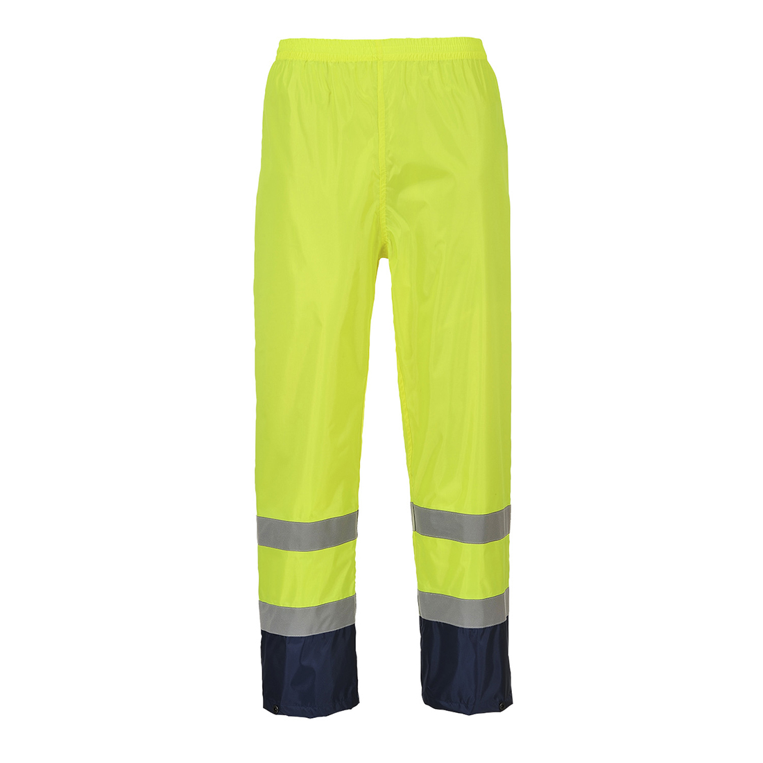 H444 Hi-Vis Contrast Classic Rain Trousers Yellow/Navy