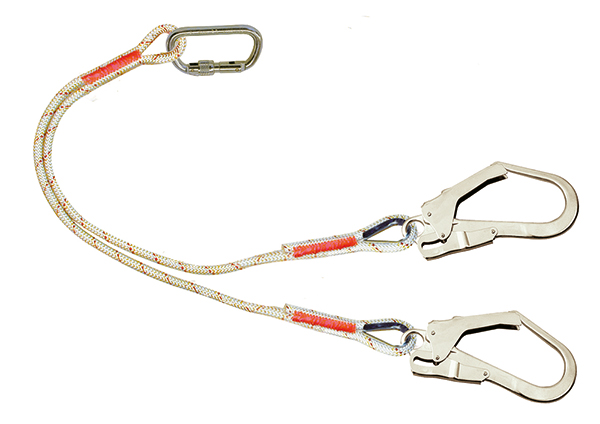 3M Protecta Twin Leg Rope Restraint Lanyard 1.3 Meter White