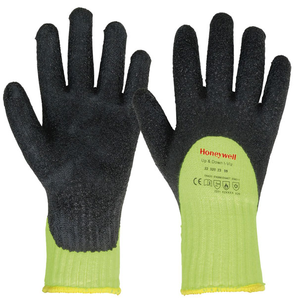 Honeywell Up And Down Hi Viz Gloves Yellow
