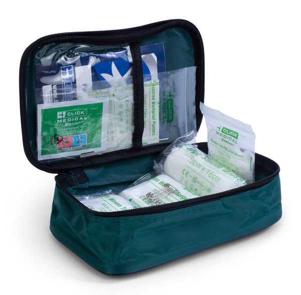 Click Medical 1 Person First Aid Kit Pouch Green