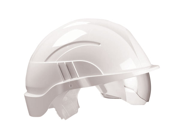 Centurion Vision Plus Safety Helmet With Integrated Visor White