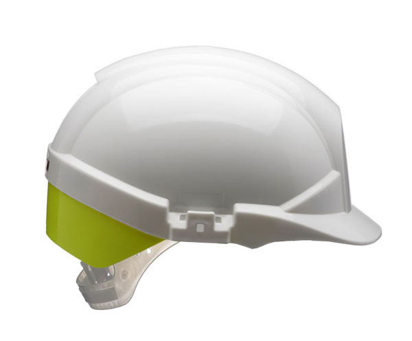 Centurion Reflex Safety Wheel Ratchet Helmet With Hi-Vis Yellow Rear White