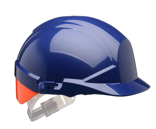 Centurion Reflex Safety Helmet With Orange Rear Flash Blue