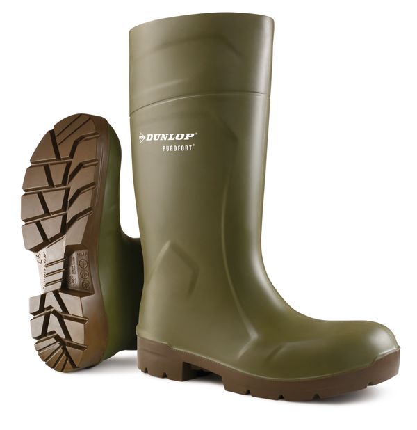 Dunlop Purofort Multigrip Safety Wellingtons Green Dunlop Purofort Multigrip Safety Wellingtons Green