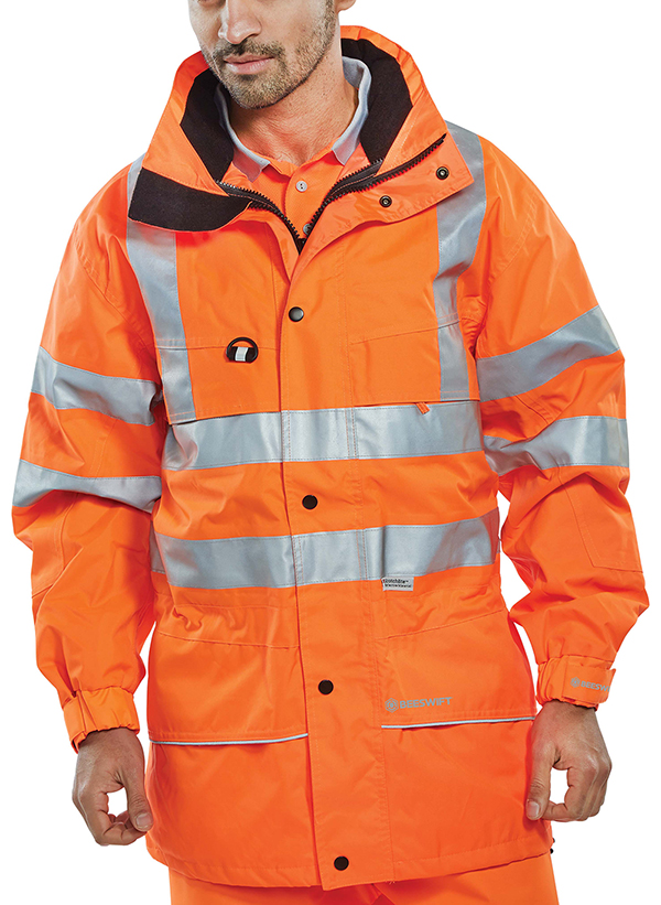 Beeswift Carnoustie Hi-Vis Jacket Orange