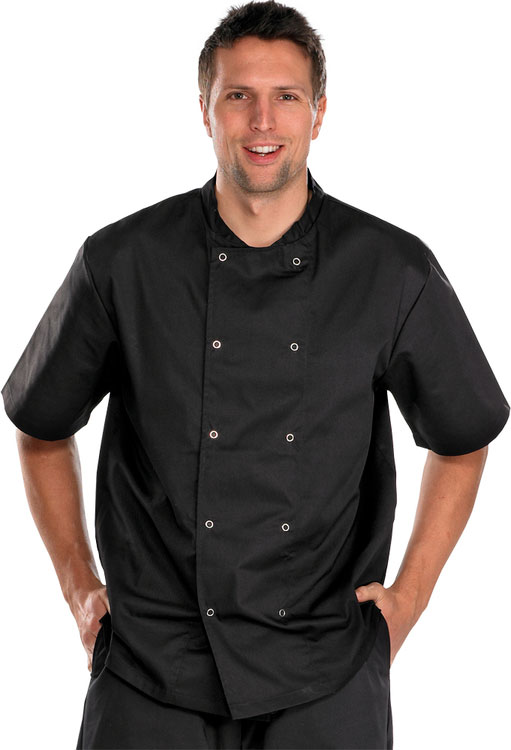 Beeswift Chefs Jacket Short Sleeve Black Beeswift Chefs Jacket Short Sleeve Black