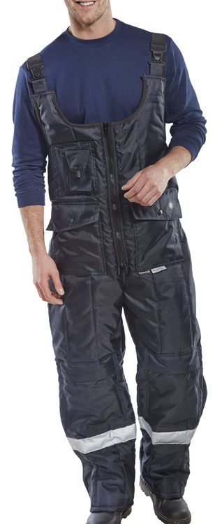 Beeswift Coldstar Freezer Bib Trousers Navy Blue Beeswift Coldstar Freezer Bib Trousers Navy Blue