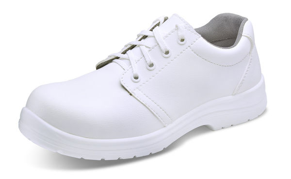 Beeswift Micro-Fibre Tie Shoe S2 White Beeswift Micro-Fibre Tie Shoe S2 White