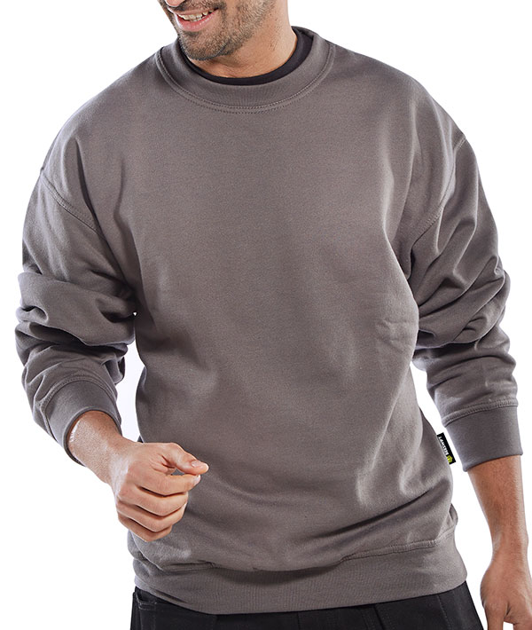 Beeswift Polycotton Sweatshirt Grey