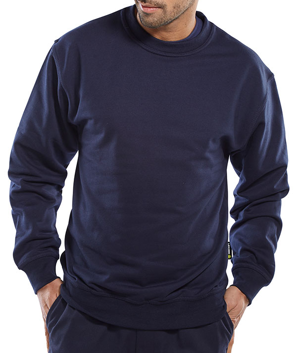 Beeswift Polycotton Sweatshirt Navy Blue Beeswift Polycotton Sweatshirt Navy Blue