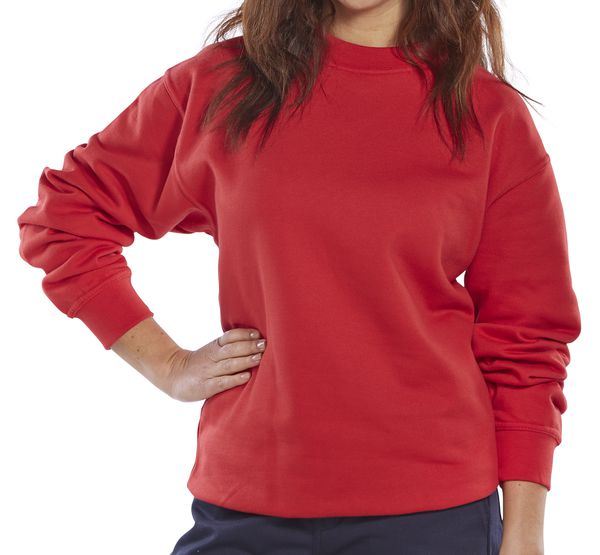 Beeswift Polycotton Sweatshirt Red