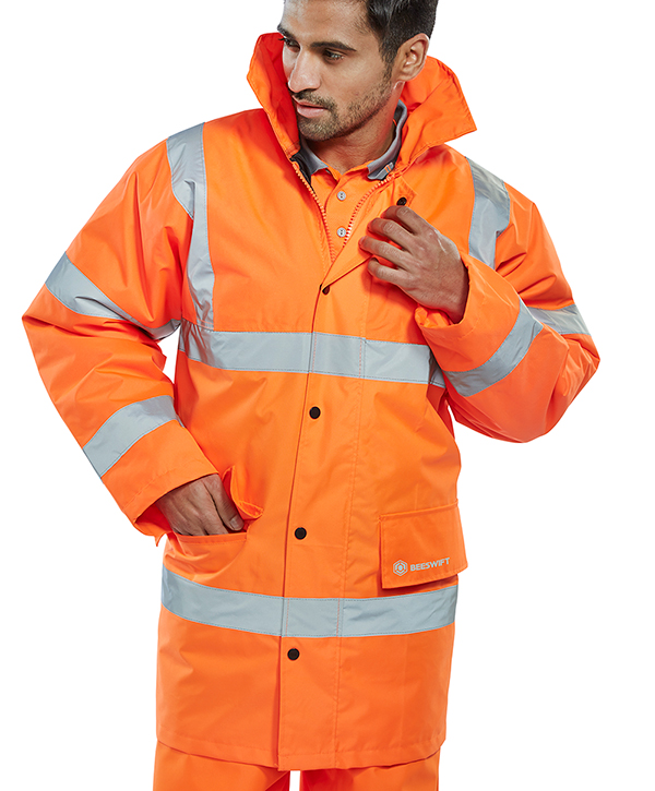 Beeswift Constructor Hi-Vis Jacket Orange