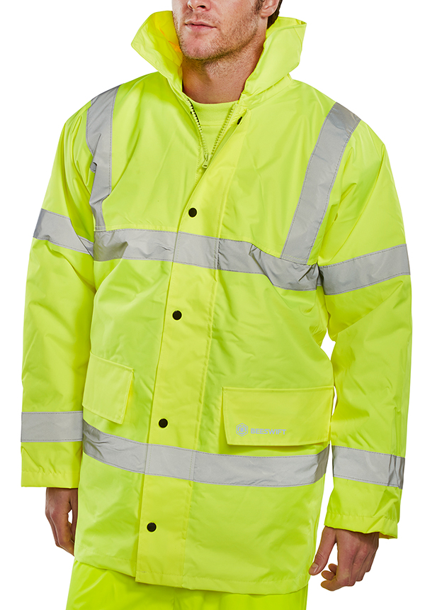 Beeswift Constructor Hi-Vis Jacket Saturn Yellow Beeswift Constructor Hi-Vis Jacket Saturn Yellow