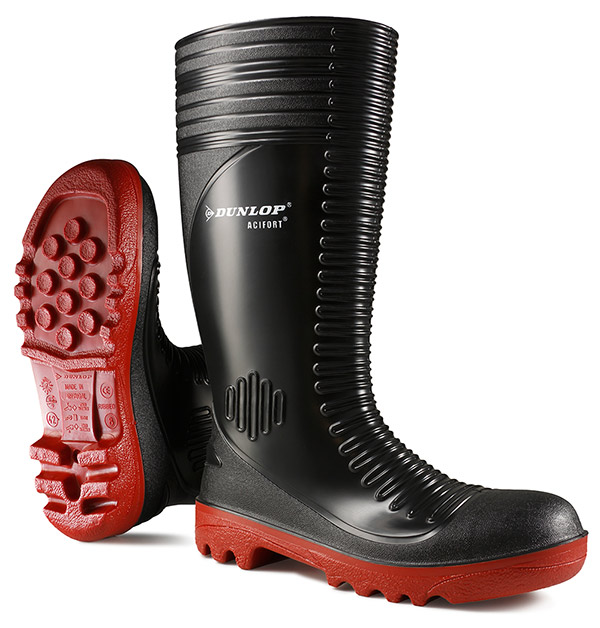 Dunlop Acifort Ribbed Full Safety Wellingtons Black Dunlop Acifort Ribbed Full Safety Wellingtons Black