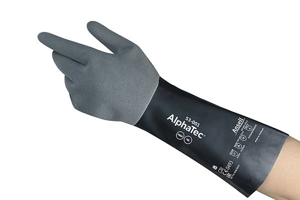 Ansell Alphatec 53-001 Gauntlet Gloves Black Ansell Alphatec 53-001 Gauntlet Gloves Black