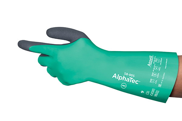 Ansell Alphatec 58-005 Gauntlet Glove Green Ansell Alphatec 58-005 Gauntlet Glove Green