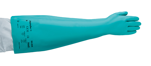 Ansell Alphatec 58-008 Gauntlet Glove Blue Ansell Alphatec 58-008 Gauntlet Glove Blue