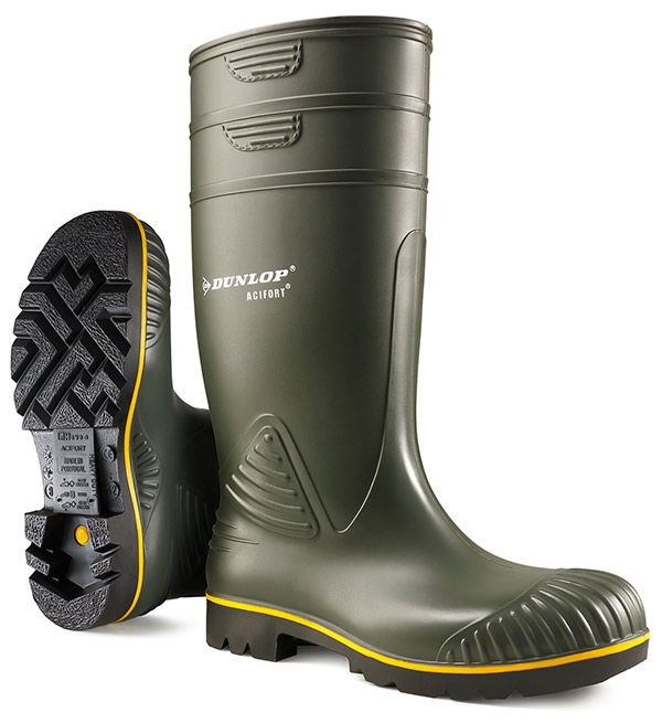 Dunlop Acifort Heavy Duty Wellingtons Green