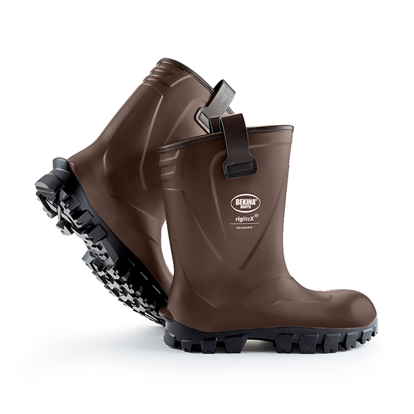 Bekina Riglite X Solid Grip Full Safety Wellingtons S5 Brown Bekina Riglite X Solid Grip Full Safety Wellingtons S5 Brown