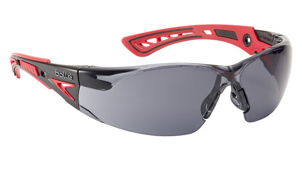 Bolle Safety Rush+ Platinum Glasses Smoke