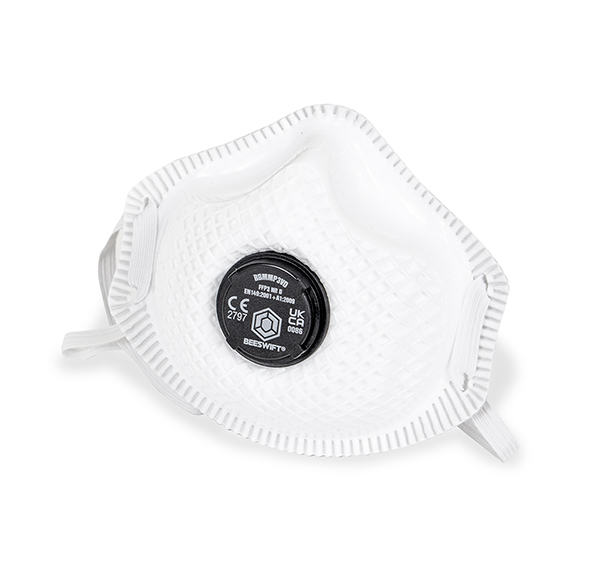 Beeswift Vented P3 Premium Mesh Cup Mask White