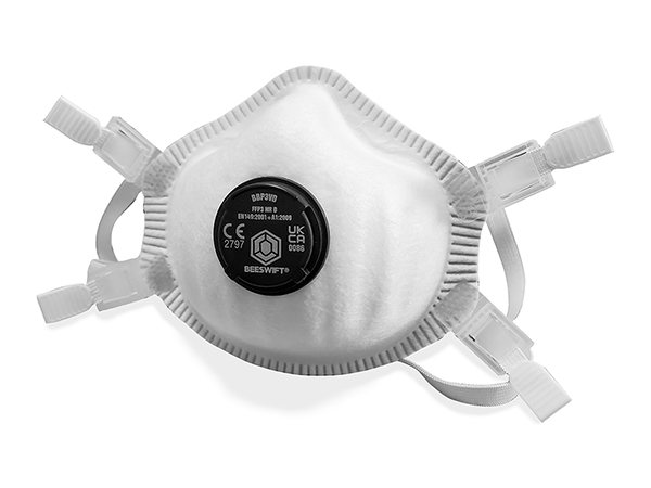 Beeswift Premium P3 Dolomite Valved Mask White