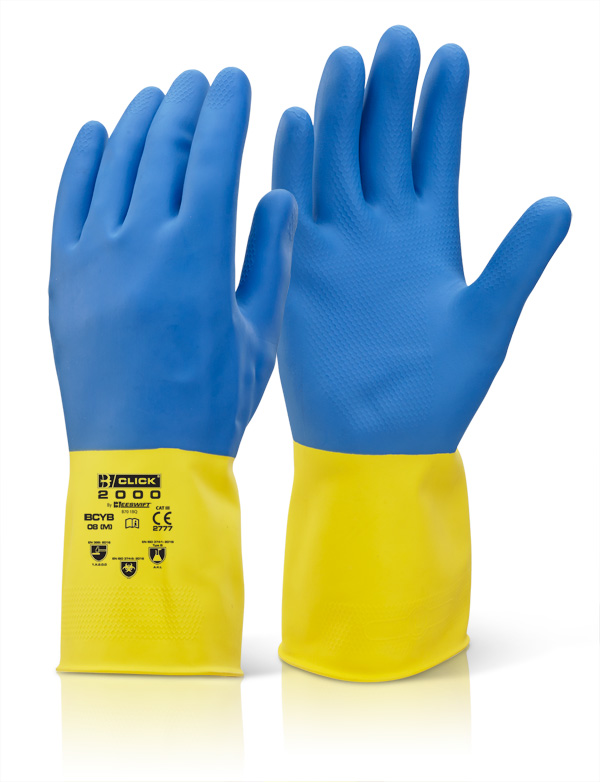 Beeswift House Hold Heavyweight Gloves Royal/Yellow Beeswift House Hold Heavyweight Gloves Royal/Yellow