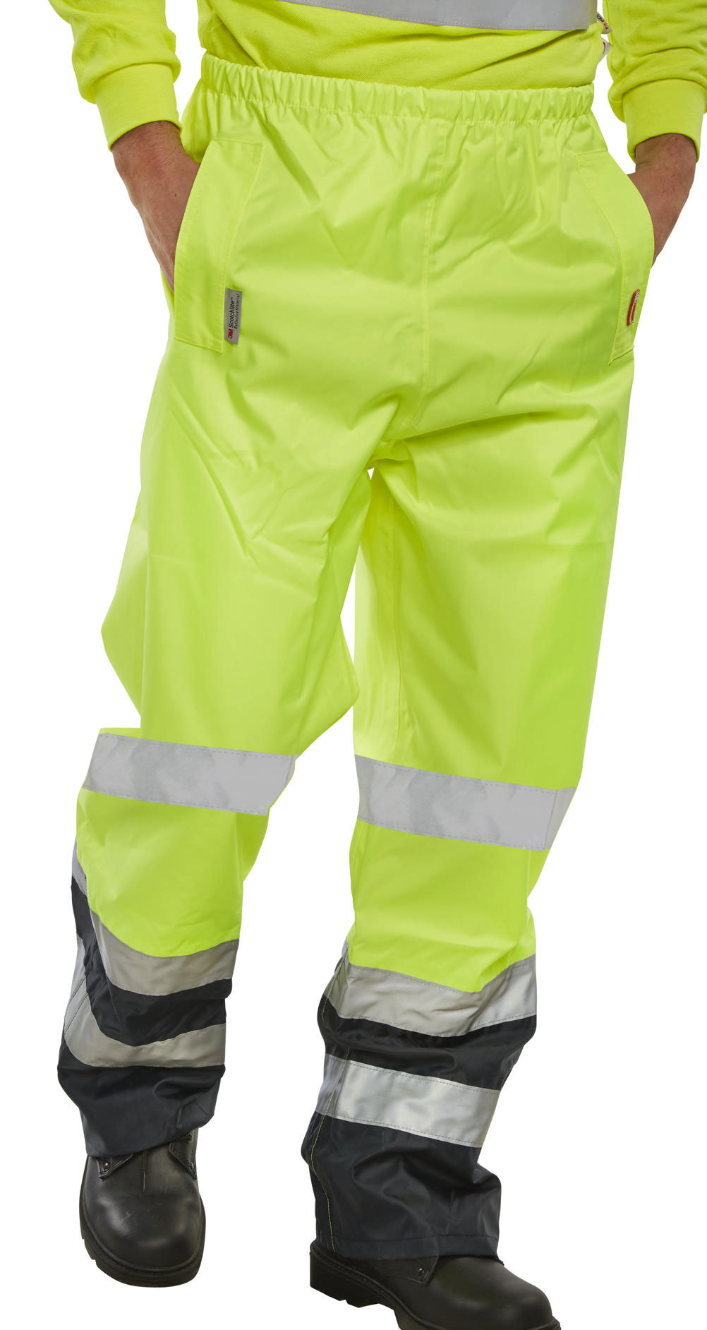 Beeswift Belfry Two-Tone Hi-Vis Waterproof Trousers Saturn Yellow / Navy Beeswift Belfry Two-Tone Hi-Vis Waterproof Trousers Saturn Yellow / Navy