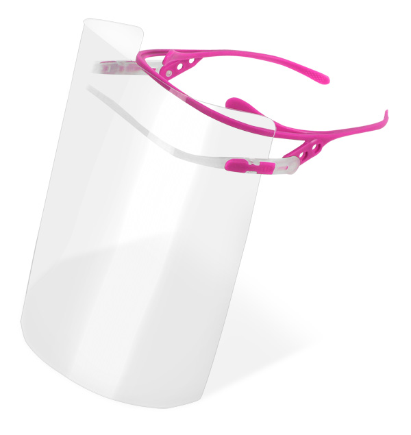 Full Face Shield – Frame With 10 Visors Pink Full Face Shield – Frame With 10 Visors Pink