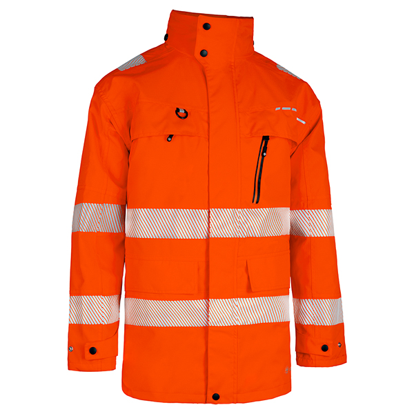 Beeswift Deltic Hi-Vis Ripstop Breathable And Waterproof Rail Jacket Orange Beeswift Deltic Hi-Vis Ripstop Breathable And Waterproof Rail Jacket Orange