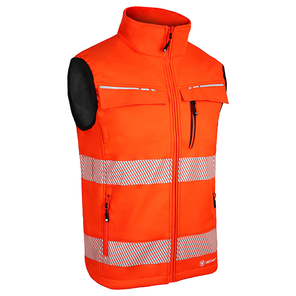 Beeswift Deltic Hi-Vis Softshell Rail Bodywarmer Orange Beeswift Deltic Hi-Vis Softshell Rail Bodywarmer Orange