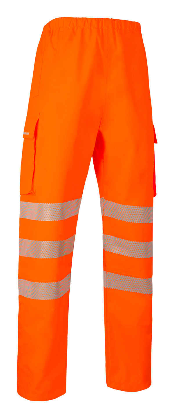 Beeswift Deltic Hi-Vis Ripstop Breathable And Waterproof Rail Overtrouser Orange Beeswift Deltic Hi-Vis Ripstop Breathable And Waterproof Rail Overtrouser Orange