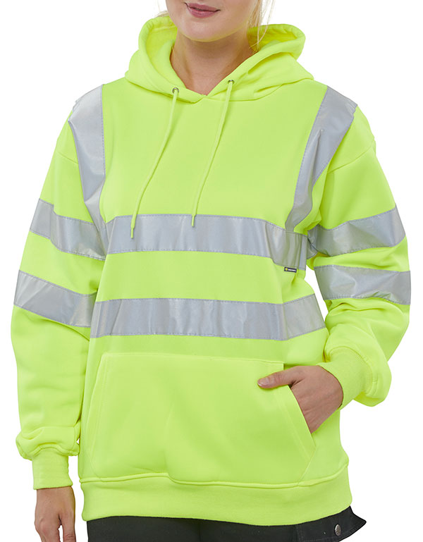 Beeswift Essential Pull-Over Hi-Vis Hoodie Saturn Yellow Beeswift Essential Pull-Over Hi-Vis Hoodie Saturn Yellow