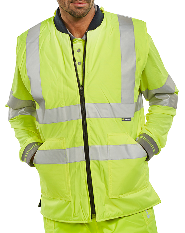 Beeswift Reversible Hi-Vis Interactive Bodywarmer Saturn Yellow / Navy Beeswift Reversible Hi-Vis Interactive Bodywarmer Saturn Yellow / Navy