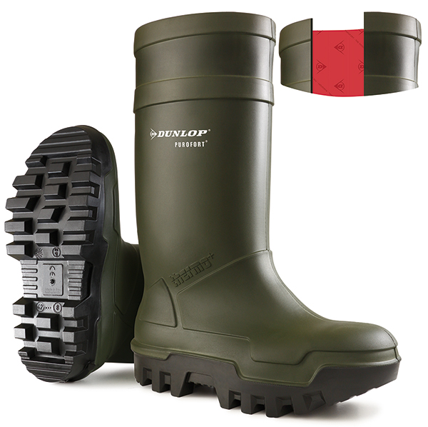 Dunlop Purofort Thermo+ Full Safety Wellingtons Green Dunlop Purofort Thermo+ Full Safety Wellingtons Green