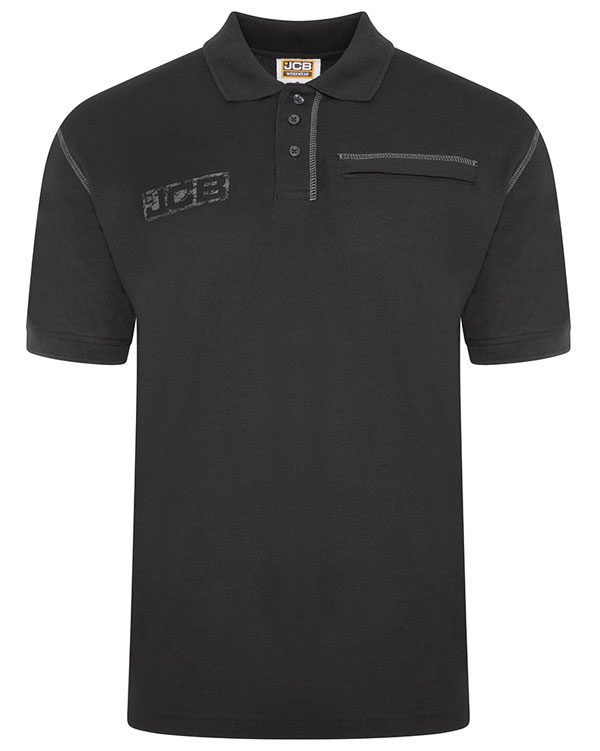 Jcb Workwear Trade Work Short Sleeve Polo Black