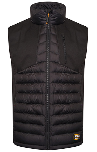 Jcb Workwear Trade Hybrid Padded Gilet Black