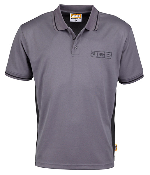 Jcb Workwear Trade Performance Polo Shirt Grey / Black