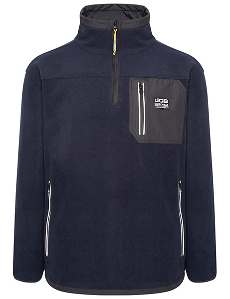 Jcb Workwear Trade Heavyweight 1/4 Zip Tech Fleece Navy Blue