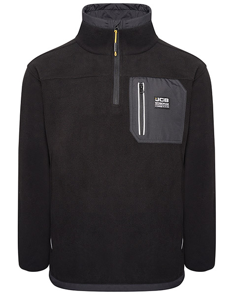 Jcb Workwear Trade Heavyweight 1/4 Zip Tech Fleece Black