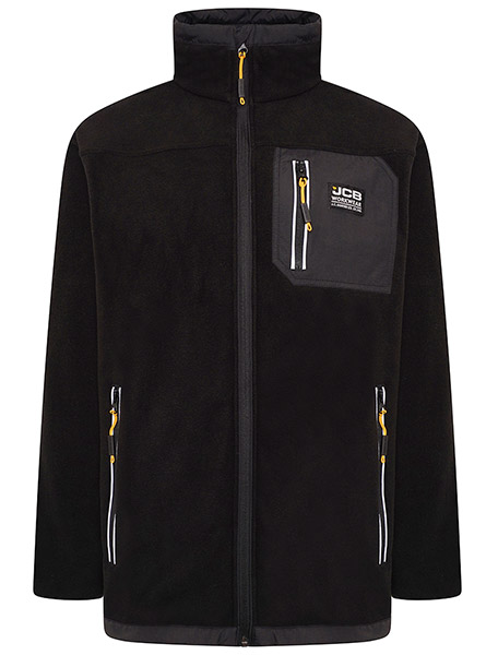 Jcb Workwear Trade Fleece Full Zip Black