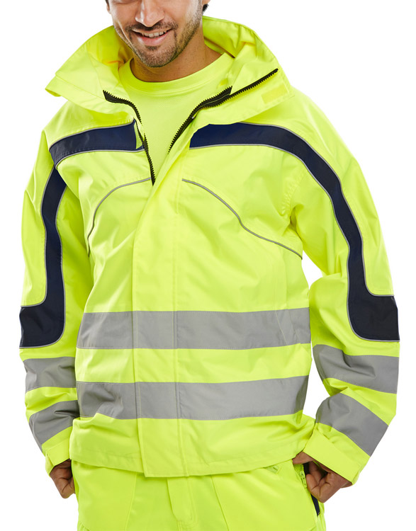 Beeswift Eton Hi-Vis Breathable Jacket Saturn Yellow