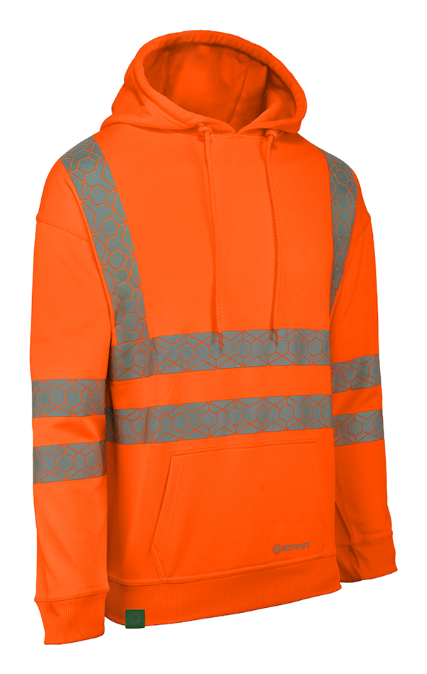Beeswift Envirowear Recyclable Hi-Vis Hoodie Orange