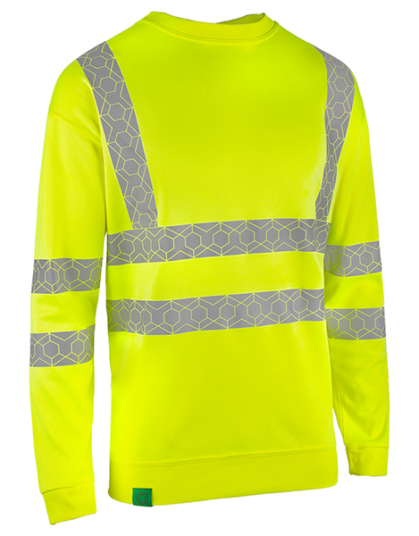 Beeswift Envirowear Hi-Vis Recyclable Sweatshirt Saturn Yellow