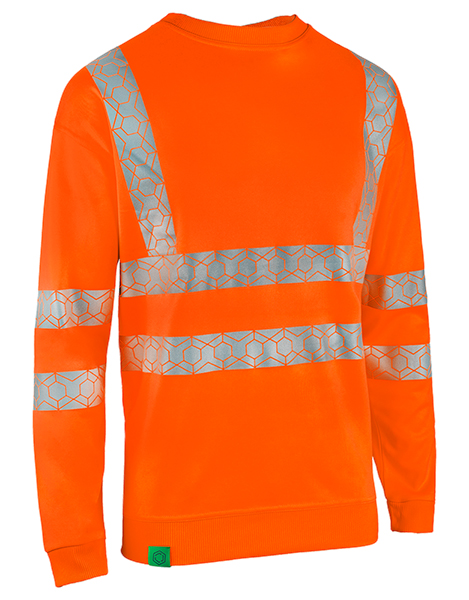 Beeswift Envirowear Hi-Vis Recyclable Sweatshirt Orange