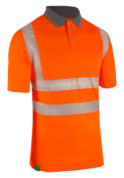 Beeswift Envirowear Hi-Vis Short Sleeve Recyclable Polo Shirt Orange Beeswift Envirowear Hi-Vis Short Sleeve Recyclable Polo Shirt Orange
