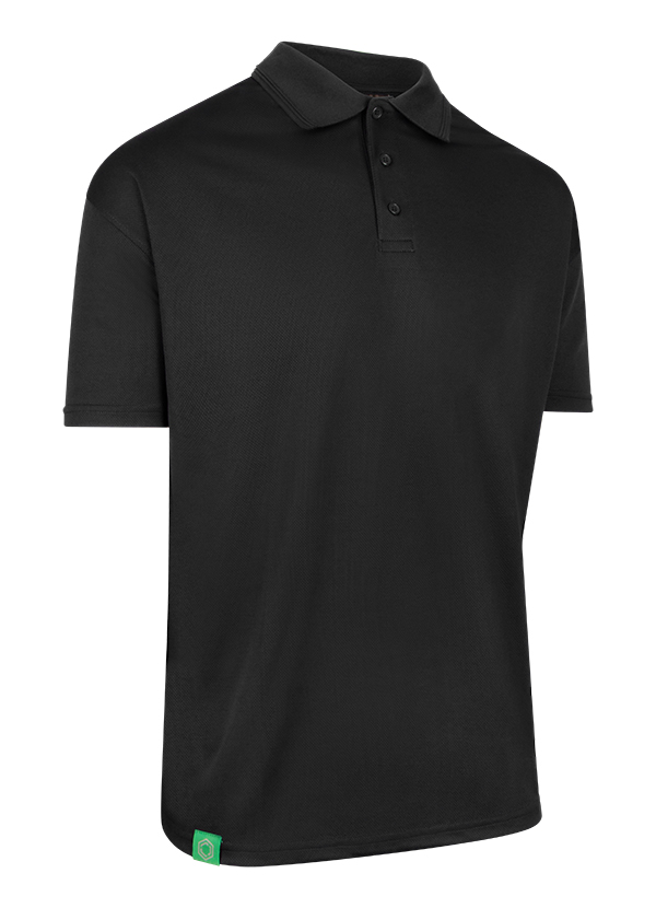 Beeswift Envirowear Short Sleeve Recyclable Polo Shirt Black