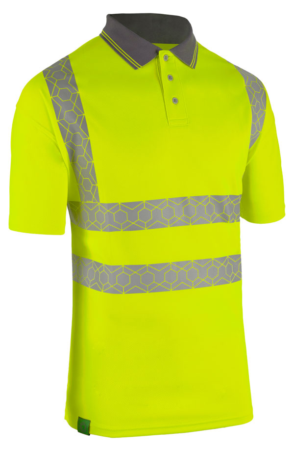 Beeswift Envirowear Hi-Vis Short Sleeve Recyclable Polo Shirt Saturn Yellow Beeswift Envirowear Hi-Vis Short Sleeve Recyclable Polo Shirt Saturn Yellow