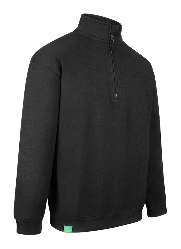Beeswift Envirowear Recyclable Quarter Zip Sweatshirt Black