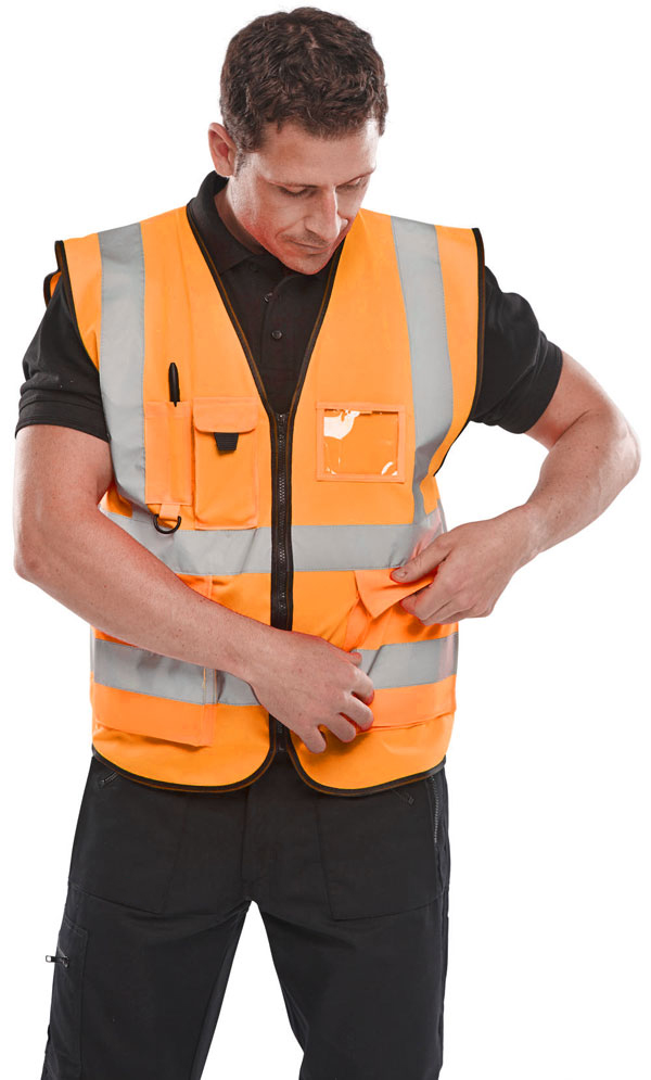 Beeswift Hi-Vis Executive Id Vest Orange